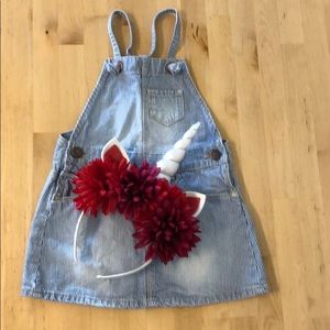 🐥EUC Osh Kosh Toddler Overall Dress